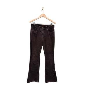 Lee One True Fit Brown Corduroy Flare Jeans Women's 8M Y2K Low Rise